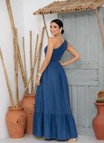 Vestido Um Ombro - Jeans