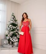 Vestido Longo Marante - Bordado em Barbante no Busto