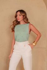 Blusa Bordada - Viscolinho