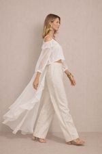 Blusa Chiffon - Manga Longa e Cauda
