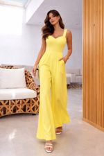 Macacão Pantalona Viscose - Lastex nas Costas
