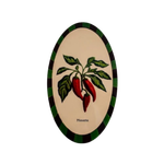 Azulejo Oval - Pimenta - Greghi Design 13x23x1cm