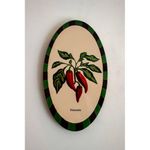 Azulejo Oval - Pimenta - Greghi Design 13x23x1cm