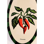 Azulejo Oval - Pimenta - Greghi Design 13x23x1cm
