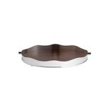 Bandeja Galeria Inox com Fundo em Madeira - St. James