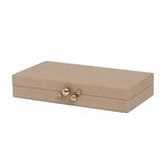 Caixa Decorativa Nude Detalhe Dourado - M