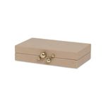 Caixa Decorativa Nude Detalhe Dourado - P