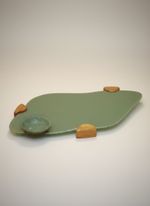 Centro de Mesa Orgânico Baixo - Verde Médio
