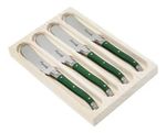 Conj. 4 Espátulas para Patê C/ Estojo Madeira - Verde - Laguiole