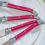 Conj. 4 Espátulas para Patê C/Bandeja Madeira - Bordeau - Laguiole
