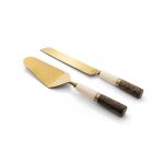 Conj. Talheres P/ Bolo - 2 Pças - Opal Wood