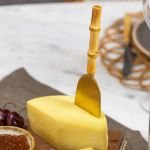 Conj. Talheres P/ Queijo Bambu Natural - Dourado 3 Pçs