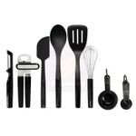 Conj. Utensílios de Cozinha - 15 Pçs Preto - Kitchen Aid