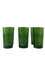 Jogo 6 Copos de Vidro Verde - 375ml