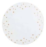Jogo Americano Bubbly Branco e Dourado 40cm