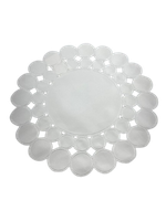 Jogo Americano Sfere Branco C/ Bordado Branco 40cm Redondo