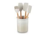 Kit 4 Espátulas e Porta Utensílios 1l