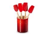 Kit 4 Espátulas e Porta Utensílios 1l