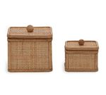 Kit Caixas em Rattan - 2 Pçs