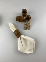 Kit com 8 Anéis de Guardanapo - Bambu Natural