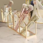 Porta - Pincéis/Canetas 3 Divisões - Dourado