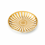 Porta Jóias/Pratinho Queluz Porcelana - Listras Dourado