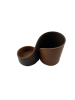 Porta Lápis/Clips Dual - Marrom & Caramelo