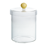Pote Candy Amarelo Baixo - Borossilicato