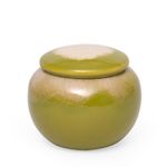 Pote em Cerâmica Tie Dye Verde - M