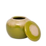 Pote em Cerâmica Tie Dye Verde - P
