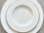 Prato de Sobremesa Borda em Platina