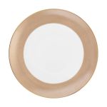 Prato de Sobremesa Porcelana Paint - Marrom
