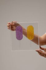 Quadro Picloés Shine Bright Soulartsy - Lilás e Dourado
