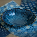 Saladeira Cerâmica - Flor Azul