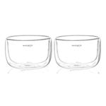 Set 2 Bowls P/ Sobremesa /Sopas/Caldos Borossilicato - Parede Dupla - Bugatti