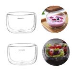 Set 2 Bowls P/ Sobremesa /Sopas/Caldos Borossilicato - Parede Dupla - Bugatti