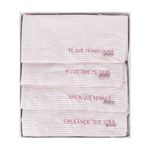 Set 4 Guardanapo Stripe Frases