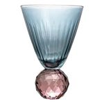 Taça para Água de Vidro Fúcsia/Azul