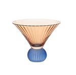 Taça Sobremesa/Drink em Vidro Âmbar/Azul