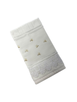 Toalha de Lavabo Bordada com Guipir