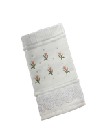 Toalha de Lavabo Bordada com Guipir