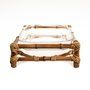 Travessa de Vidro com Suporte em Bambu Natural - G