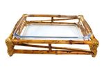 Travessa de Vidro com Suporte em Bambu Natural - M