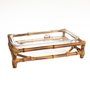 Travessa de Vidro com Suporte em Bambu Natural - M