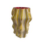 Vaso de Cerâmica Ondas Amarelo