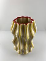 Vaso de Cerâmica Ondas Amarelo