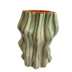 Vaso de Cerâmica Ondas Verde