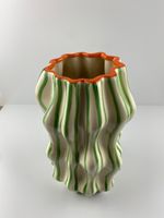 Vaso de Cerâmica Ondas Verde