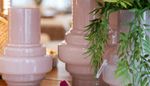 Vaso de Vidro Rosa Blush