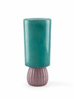 Vaso Tasos Azul com Base Lilas